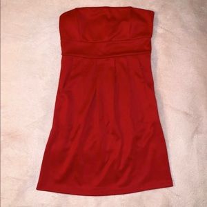 Red Strapless Dress